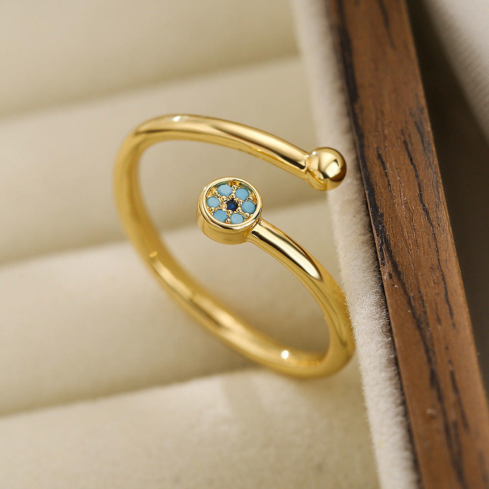 Clear CZ Evil Eye Ring – Sparkling Protection for Her