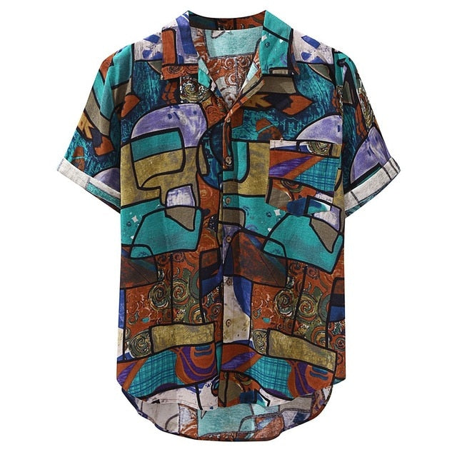 Casual Print Brand Hawaiian Shirt