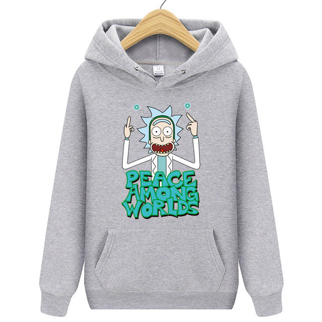 Casual Hoody Rick And Morty Print Men's Hoodies Sweatshirts Cotton Tops