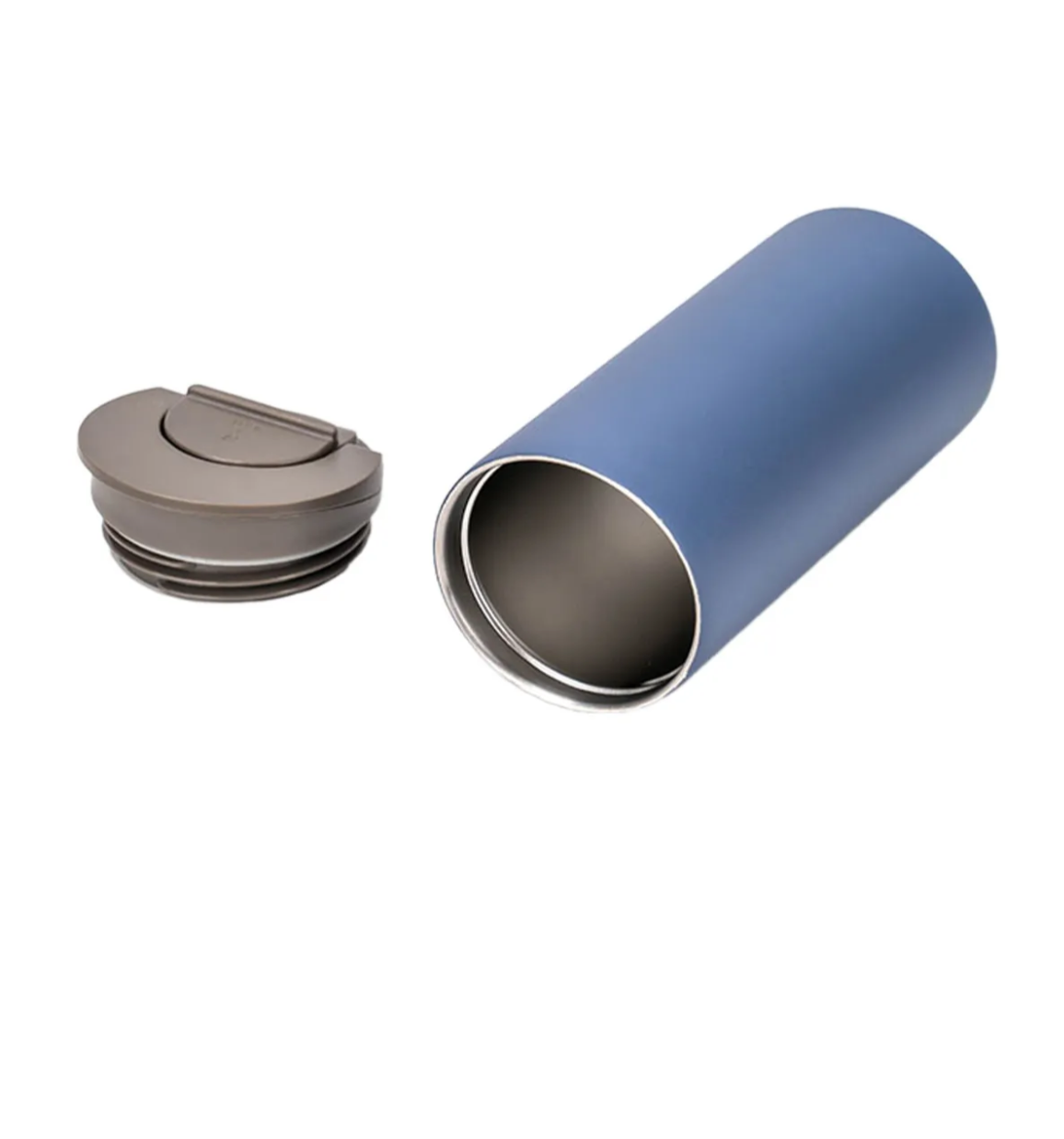 Tyeso Stainless Steel Vacuum Flat Thermos – 360ml with Handle