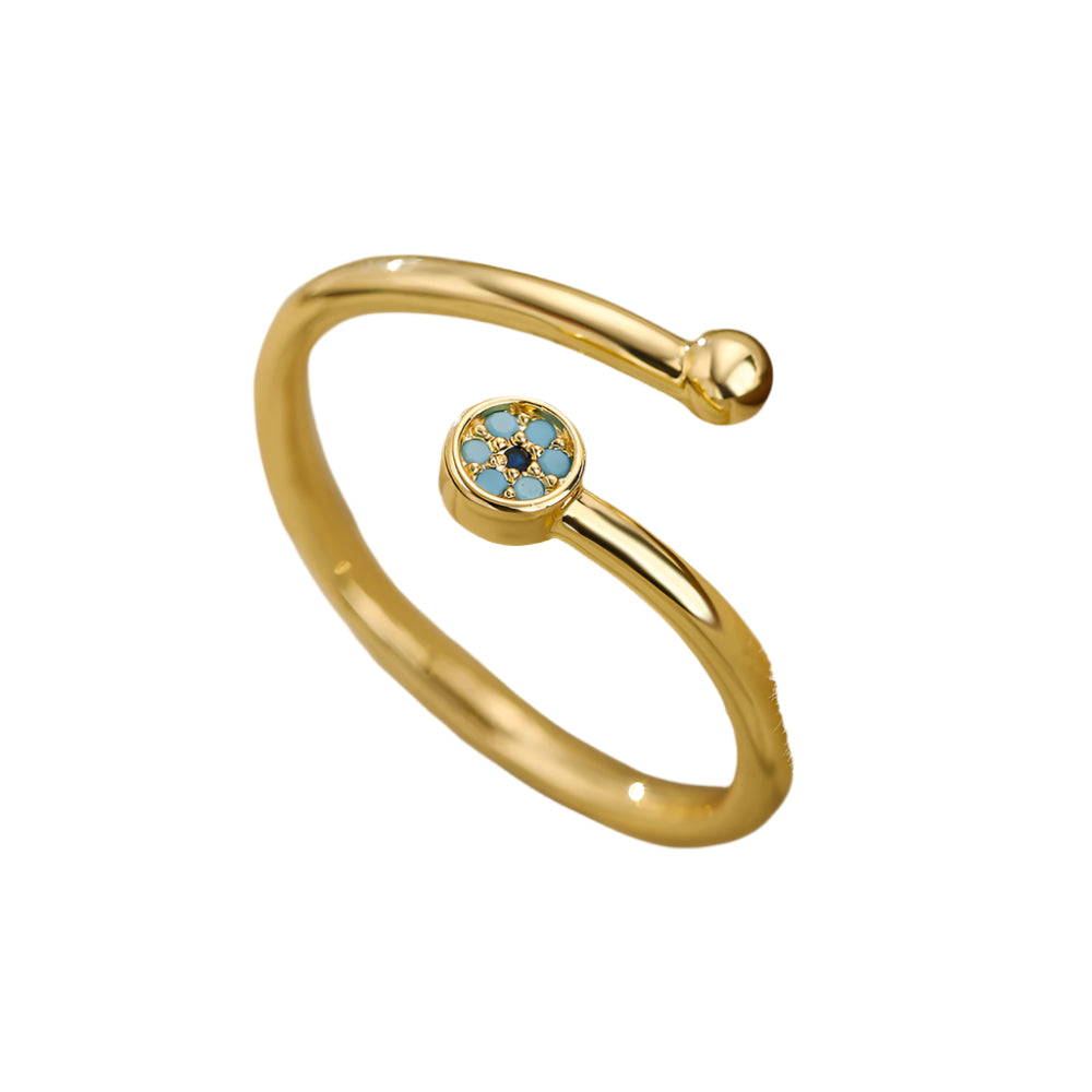 Clear CZ Evil Eye Ring – Sparkling Protection for Her