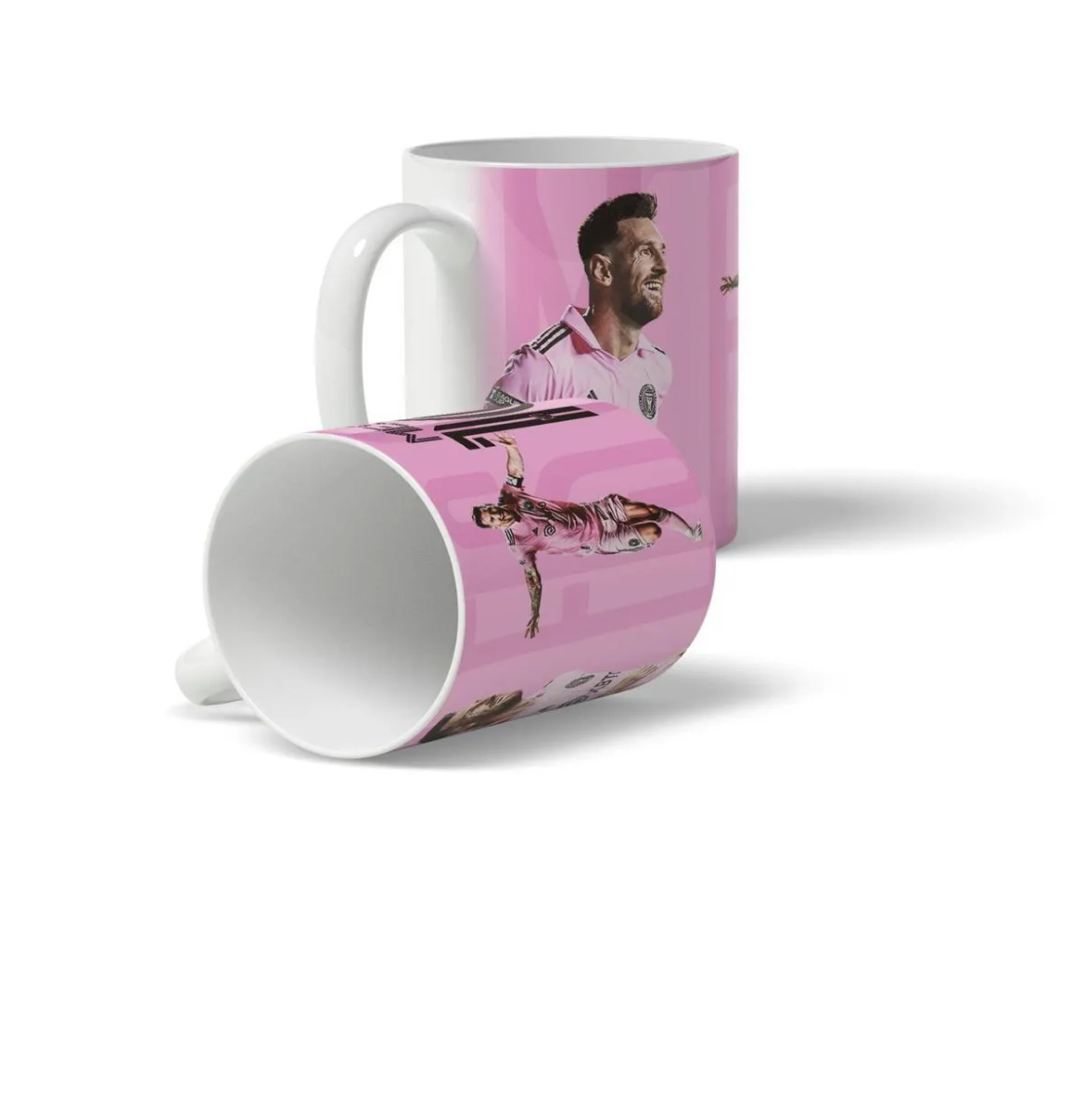 Pink Lionel Messi #10 Coffee Cup – Sip in Champion Style