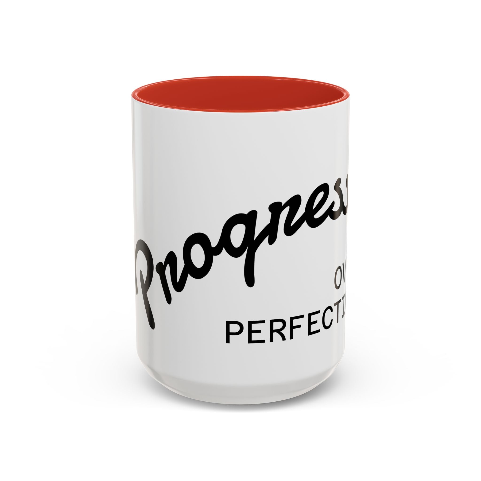 Quote Coffee Mug - Embrace Progress Over Perfection, Motivational Gift, Office Decor, Inspirational Drinkware, Daily Reminder
