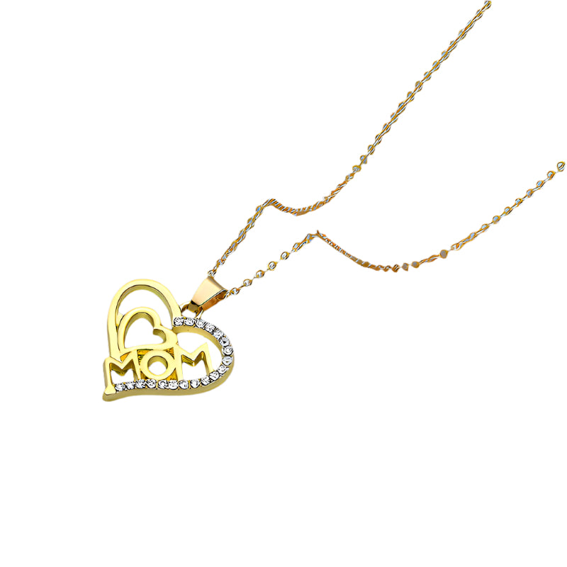 Diamond Love: Heart-Shaped Mom Necklace – A Sparkling Mother’s Day Treasure