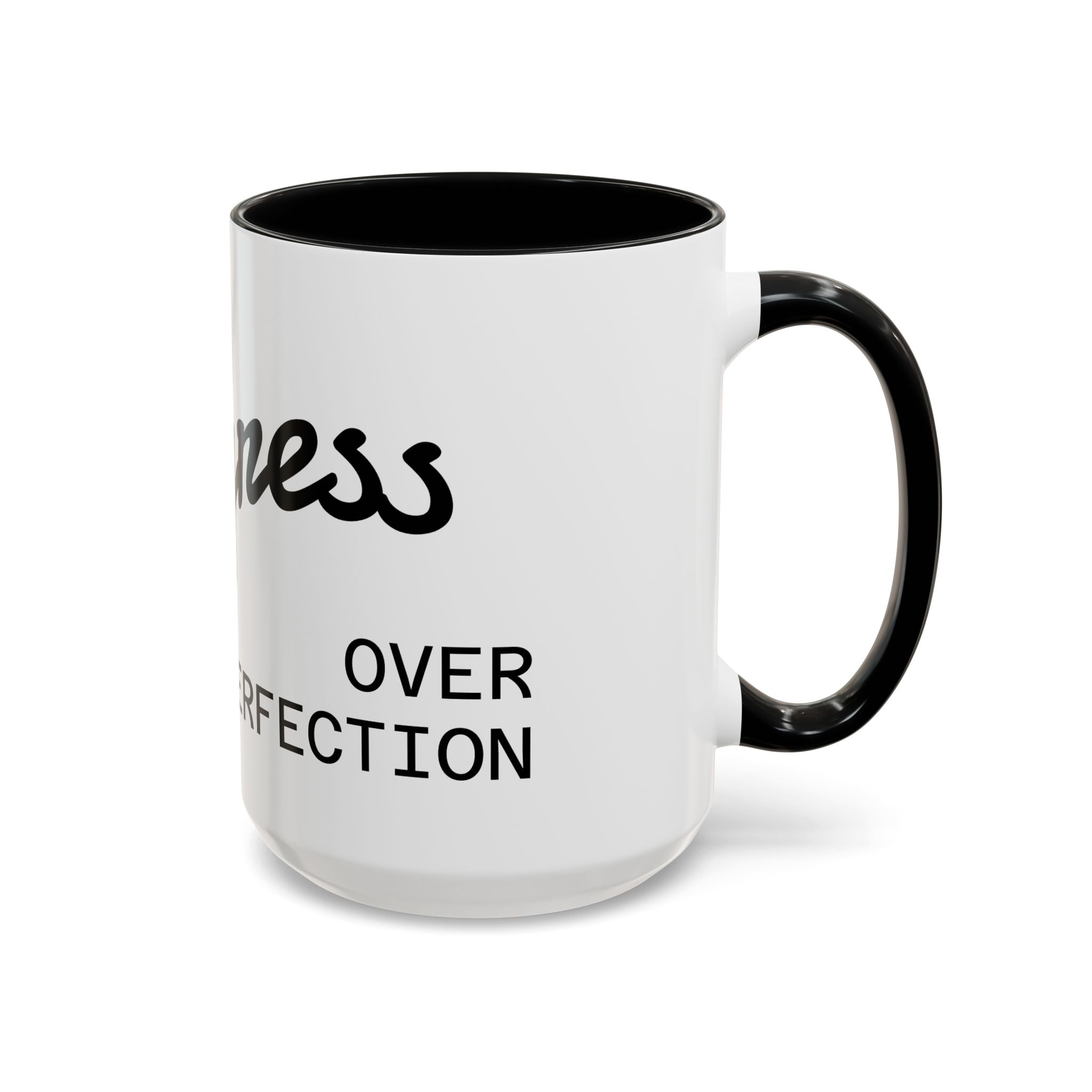 Quote Coffee Mug - Embrace Progress Over Perfection, Motivational Gift, Office Decor, Inspirational Drinkware, Daily Reminder