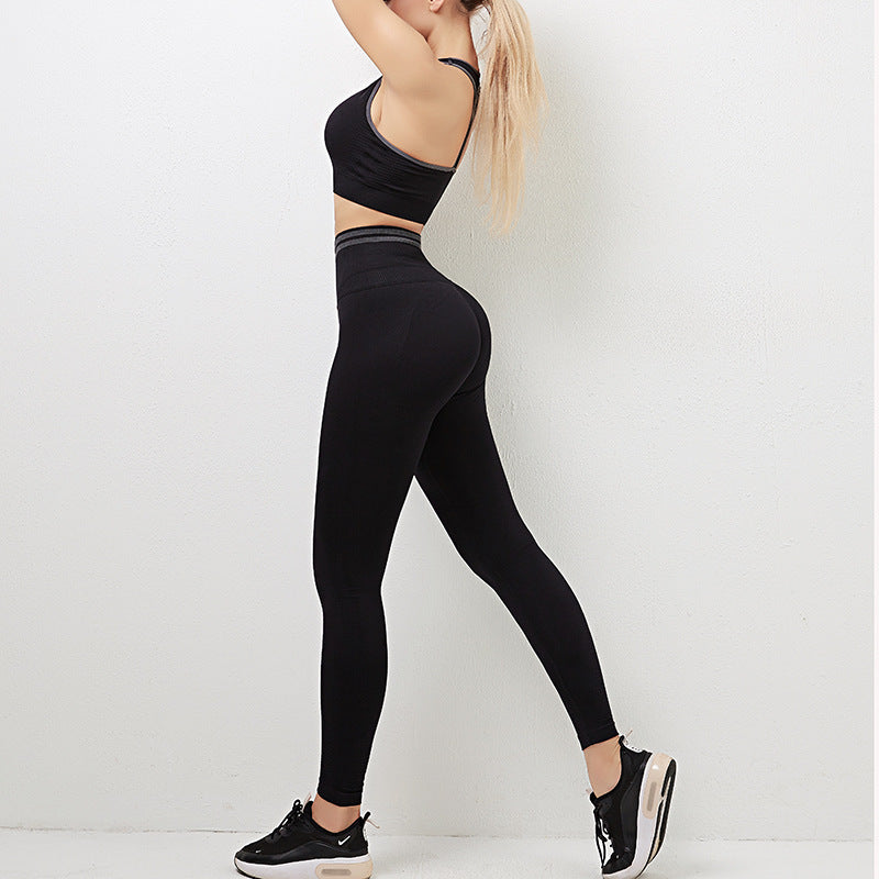 Seamless Power Fit: High-Waist Leggings & Sports Bra Set
