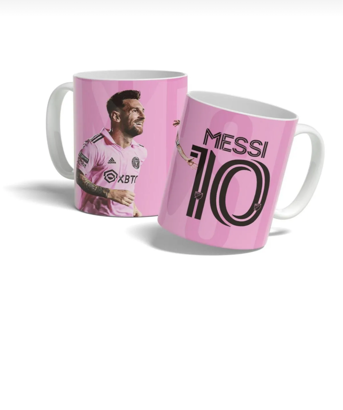 Pink Lionel Messi #10 Coffee Cup – Sip in Champion Style