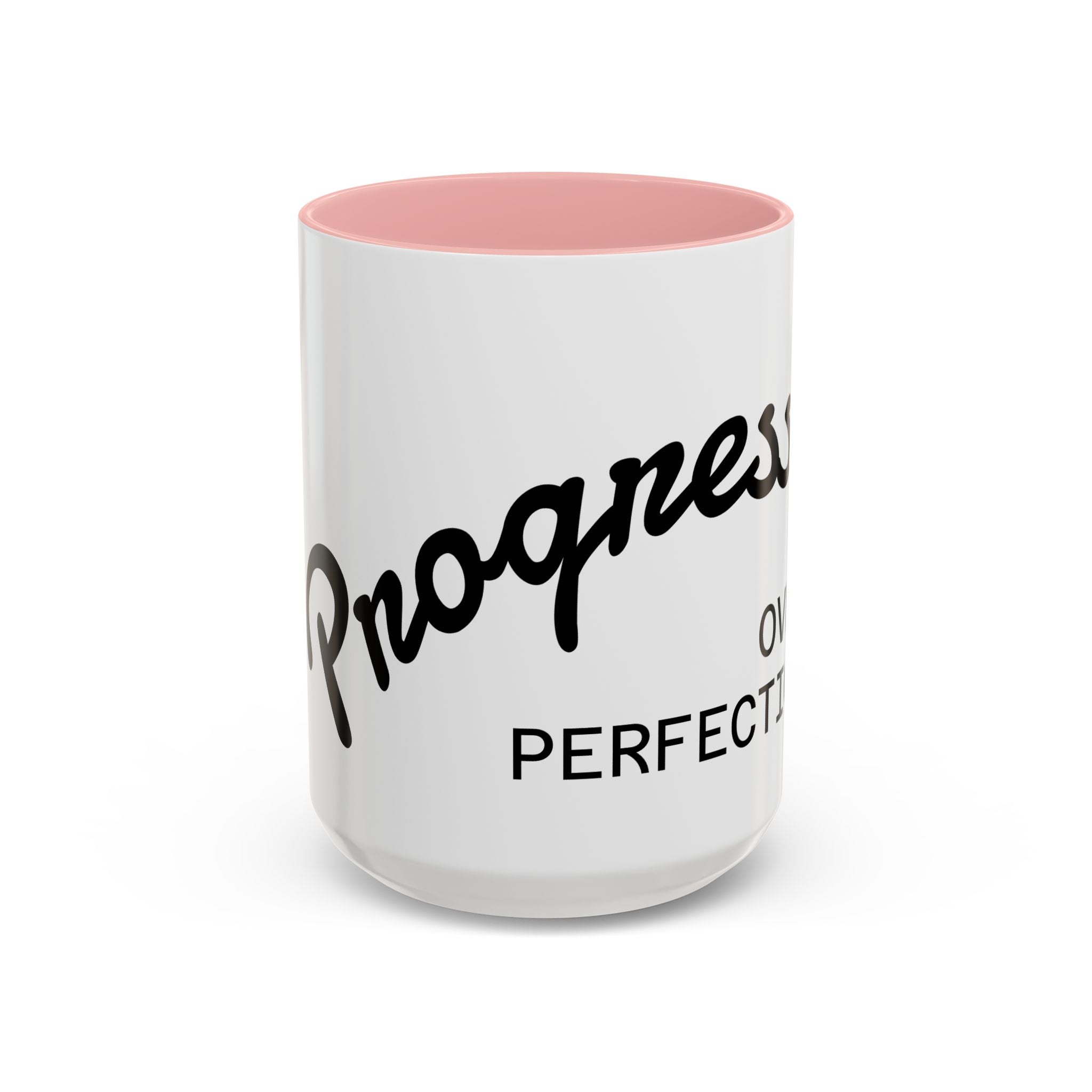 Quote Coffee Mug - Embrace Progress Over Perfection, Motivational Gift, Office Decor, Inspirational Drinkware, Daily Reminder