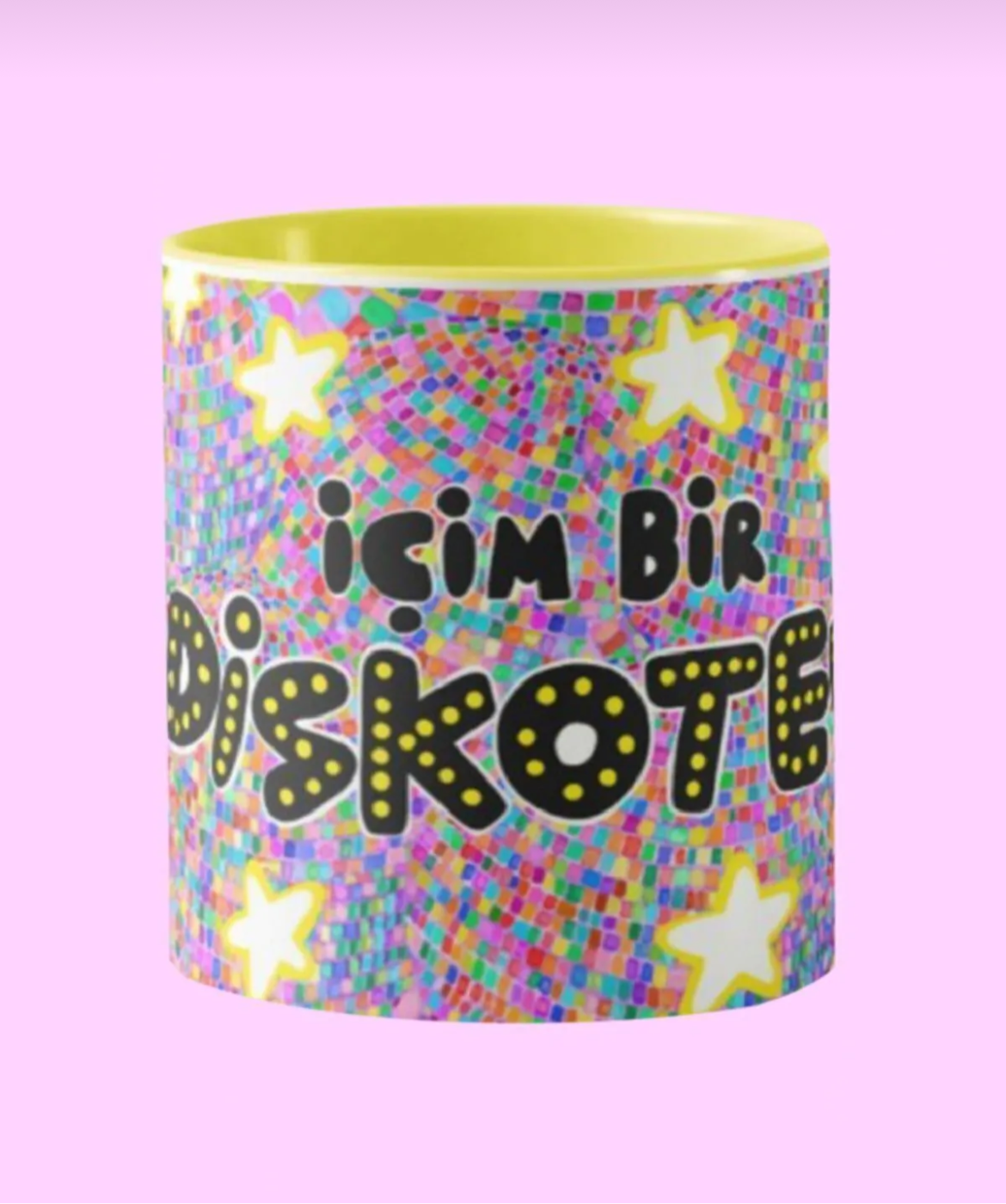Groove & Brew – Diskotek Hand-Drawn Mug (9.5×8cm)