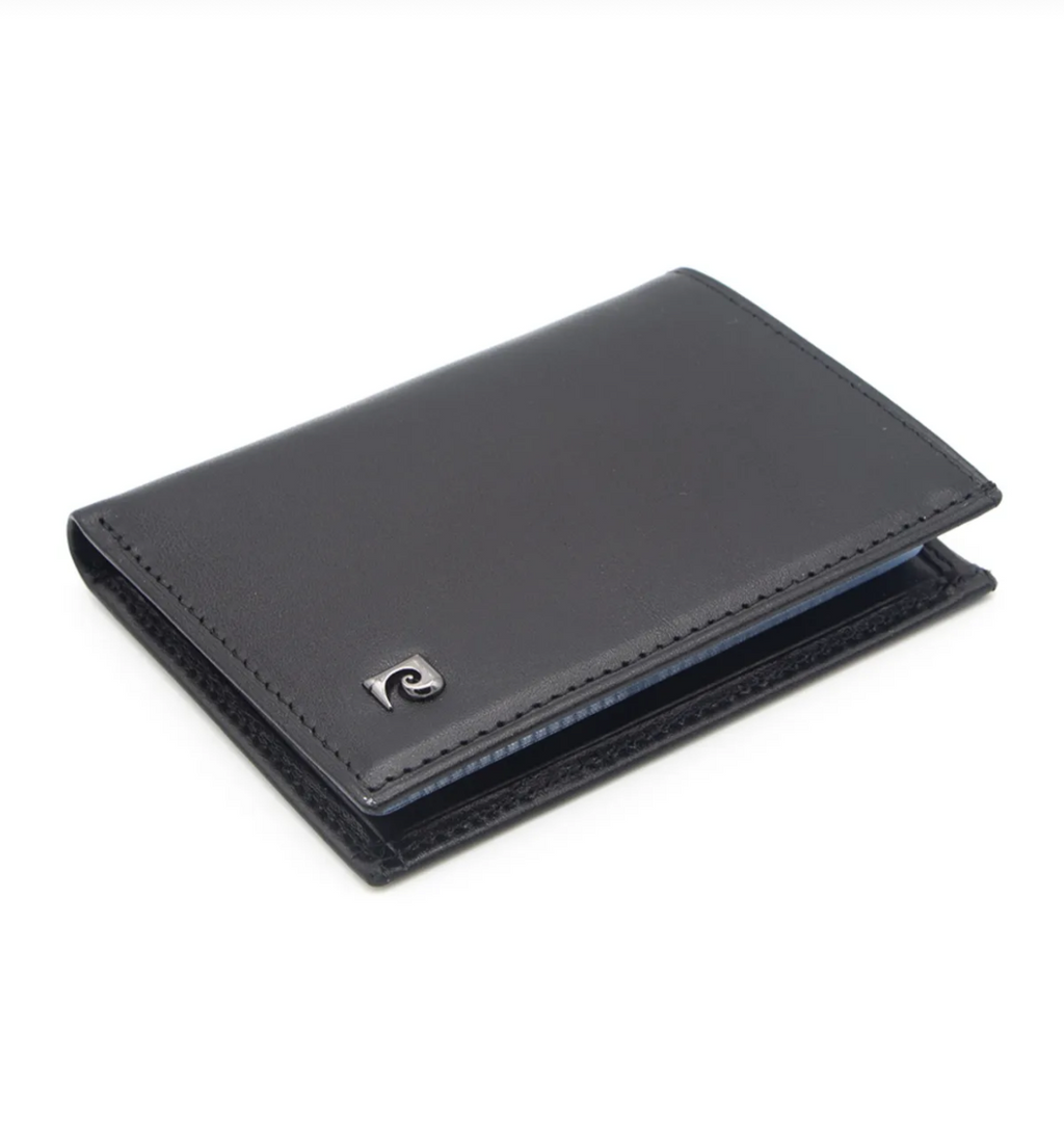 Pierre Cardin Black Aniline Leather Card Holder