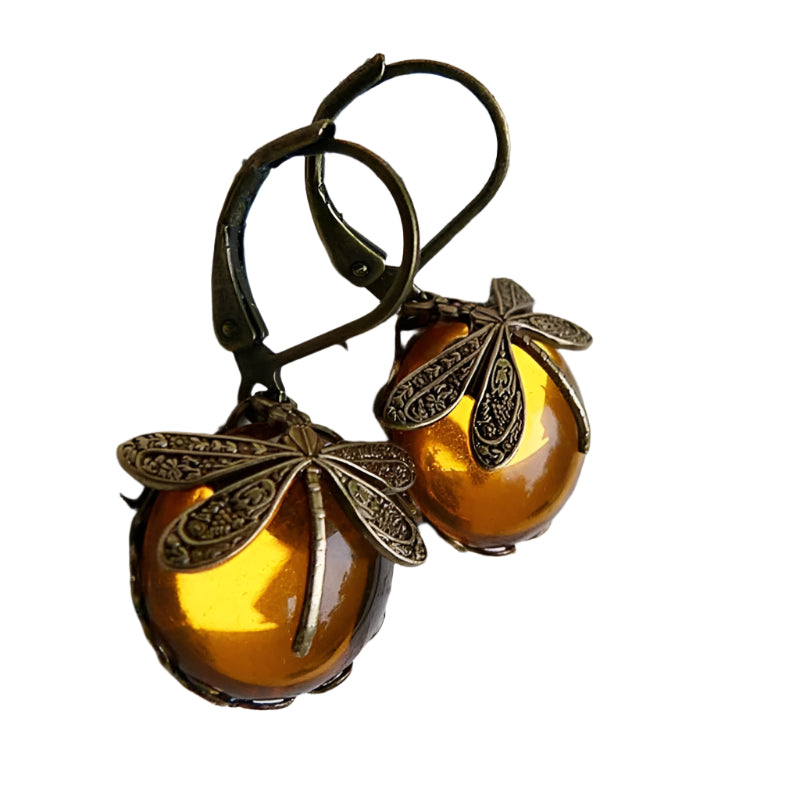 Vintage Moonstone Charm Earrings