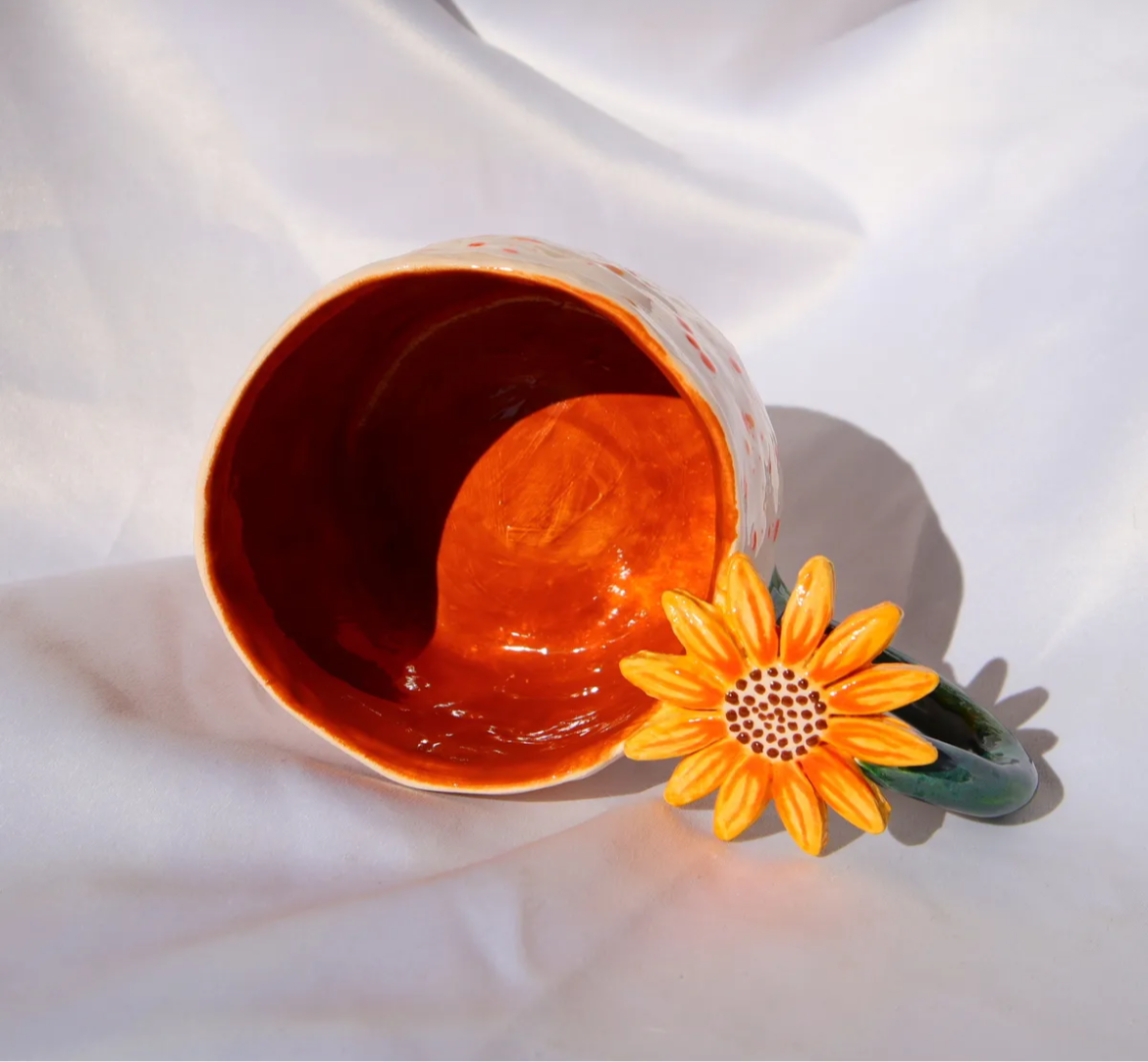 Sunflower Bloom – Handmade Floral Ceramic Mug