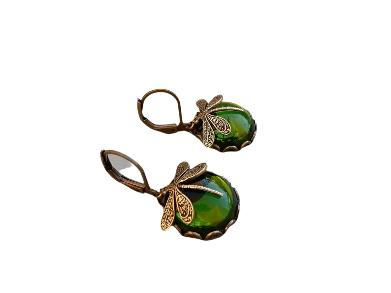 Vintage Moonstone Charm Earrings