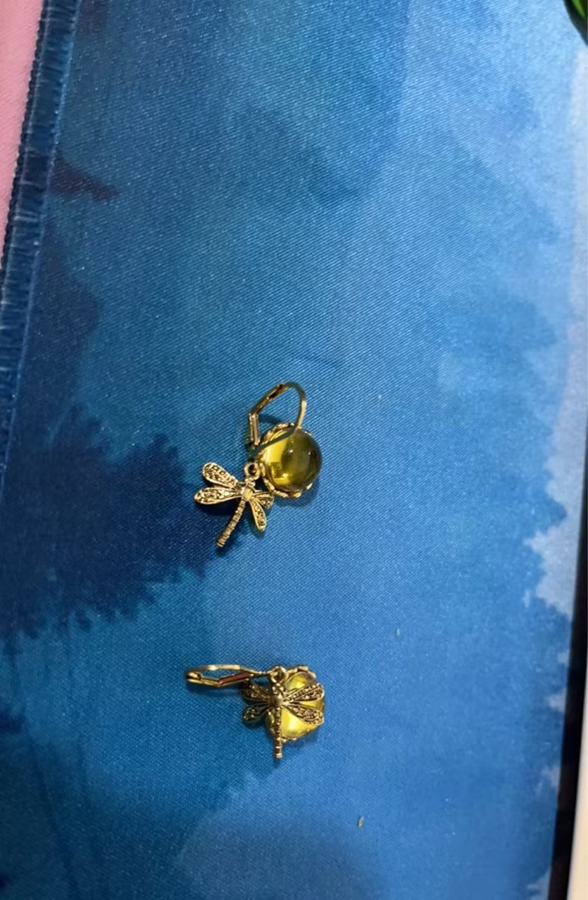 Vintage Moonstone Charm Earrings