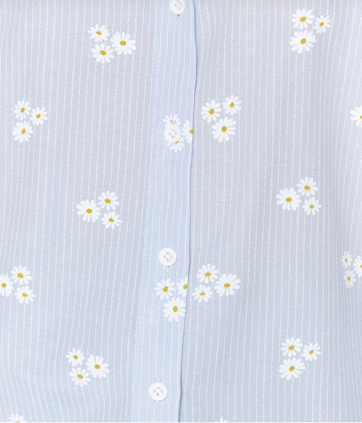 Bloom & Stripes Oversized Cotton Shirt – Blue Floral Edition