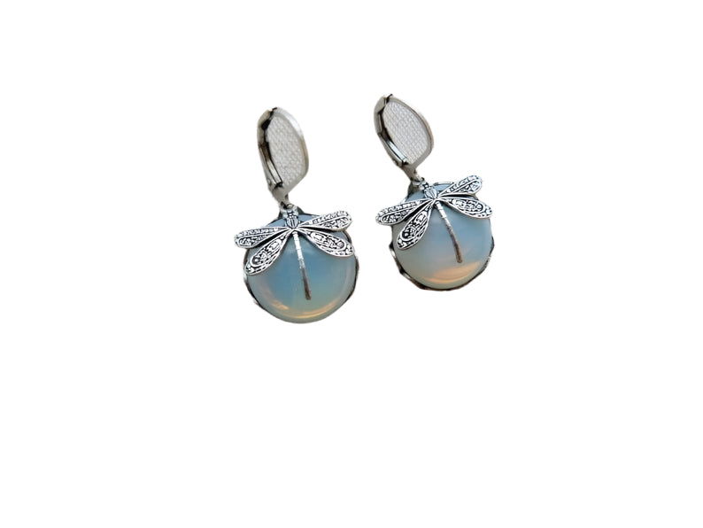 Vintage Moonstone Charm Earrings