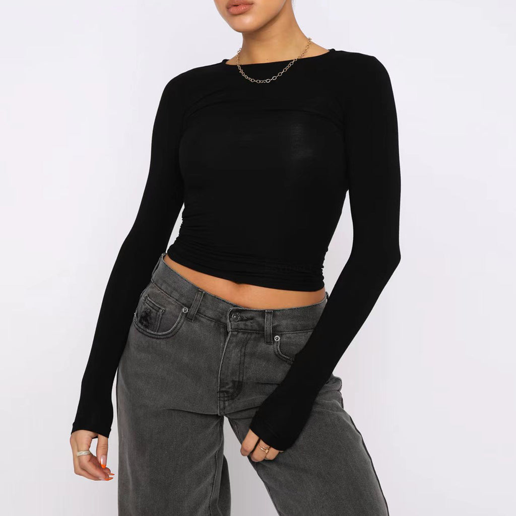 Chic & Sleek: Women’s Slim Fit Long-Sleeve Pullover