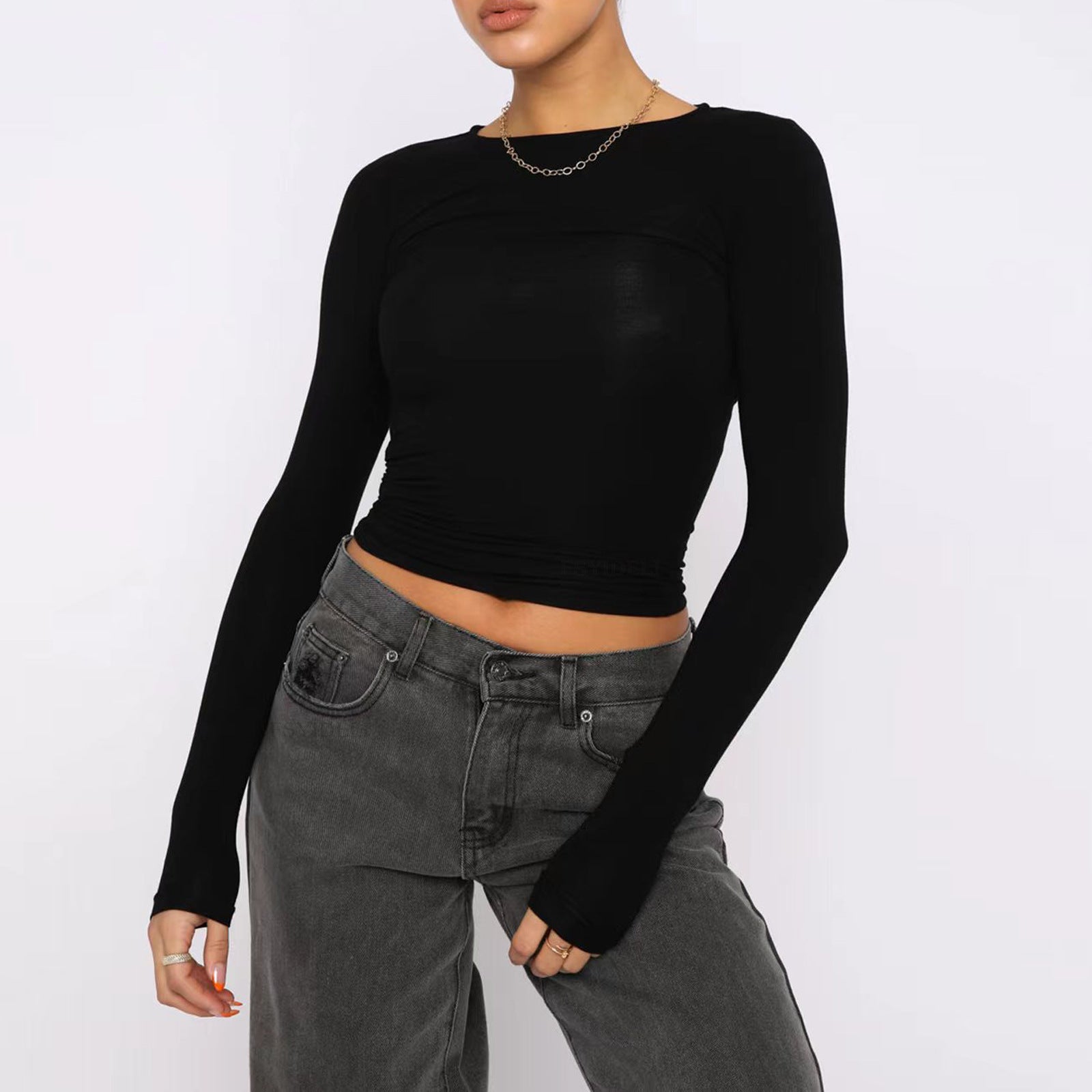 Chic & Sleek: Women’s Slim Fit Long-Sleeve Pullover