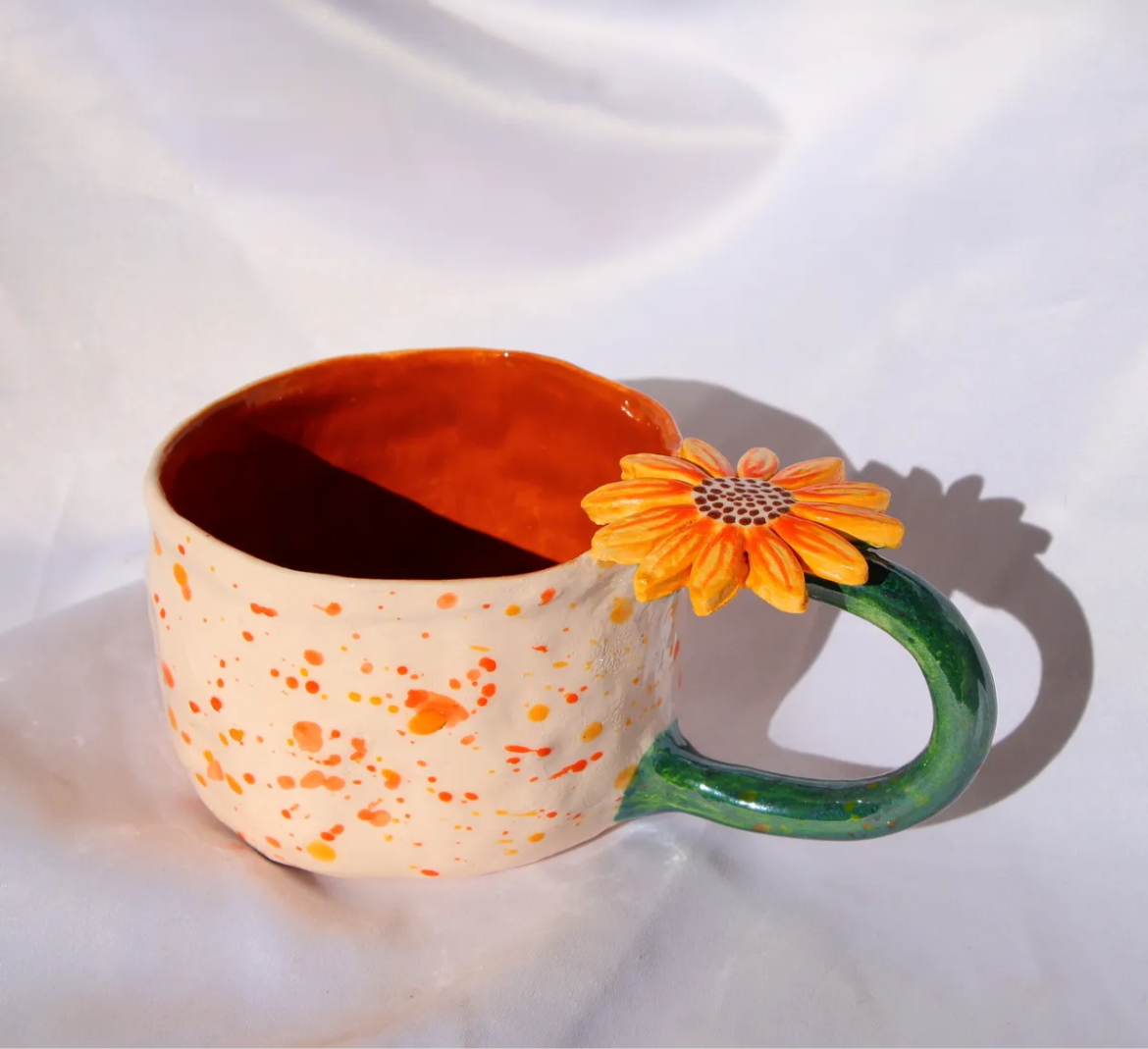 Sunflower Bloom – Handmade Floral Ceramic Mug