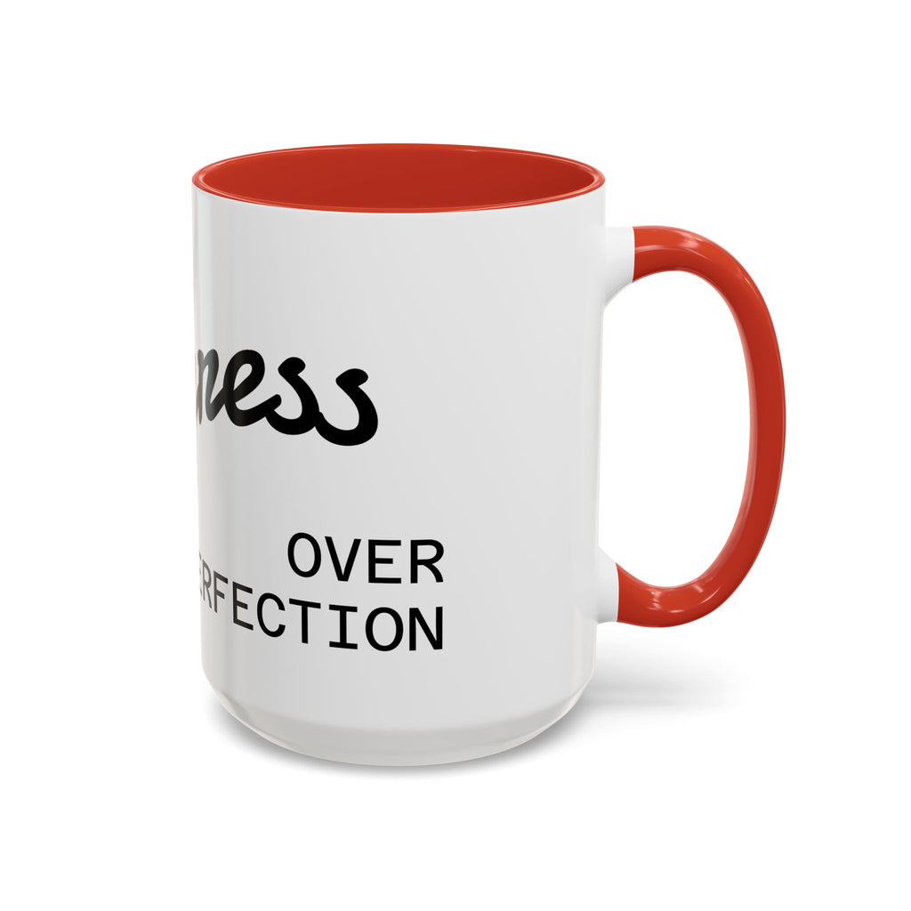 Quote Coffee Mug - Embrace Progress Over Perfection, Motivational Gift, Office Decor, Inspirational Drinkware, Daily Reminder