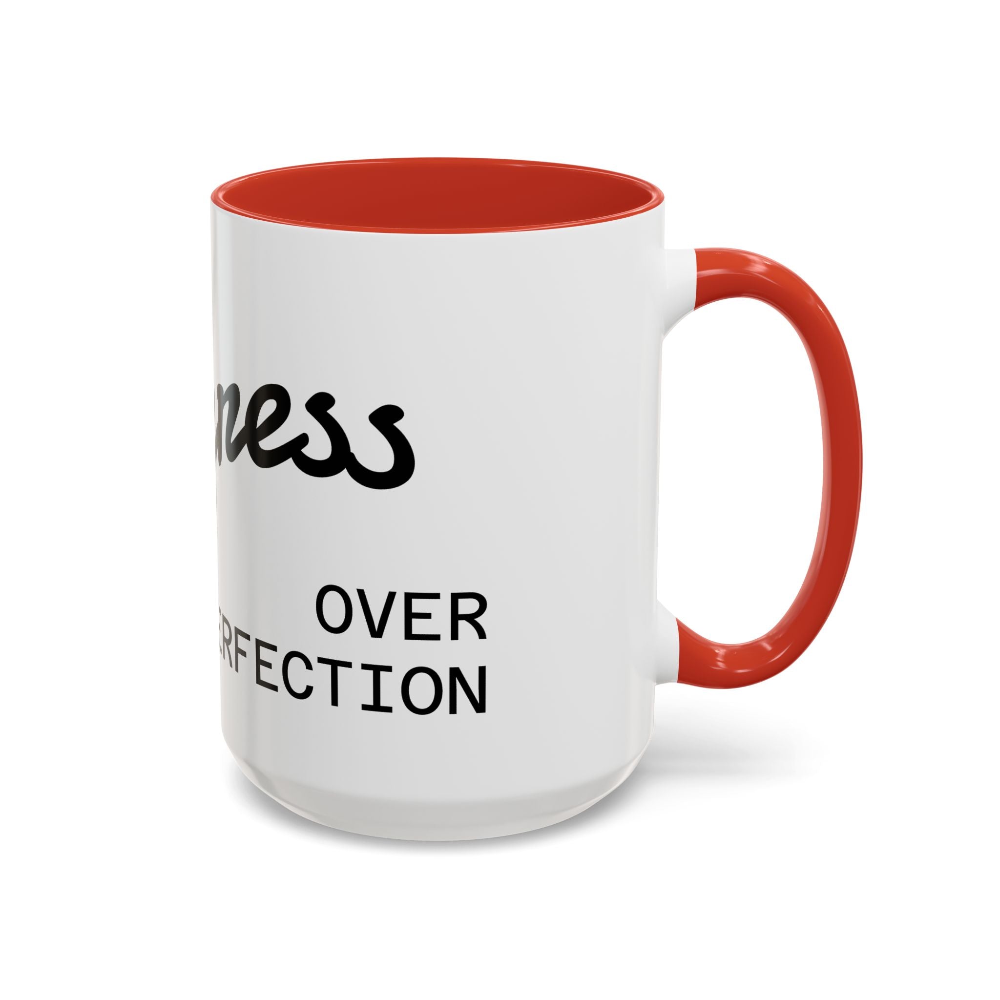 Quote Coffee Mug - Embrace Progress Over Perfection, Motivational Gift, Office Decor, Inspirational Drinkware, Daily Reminder