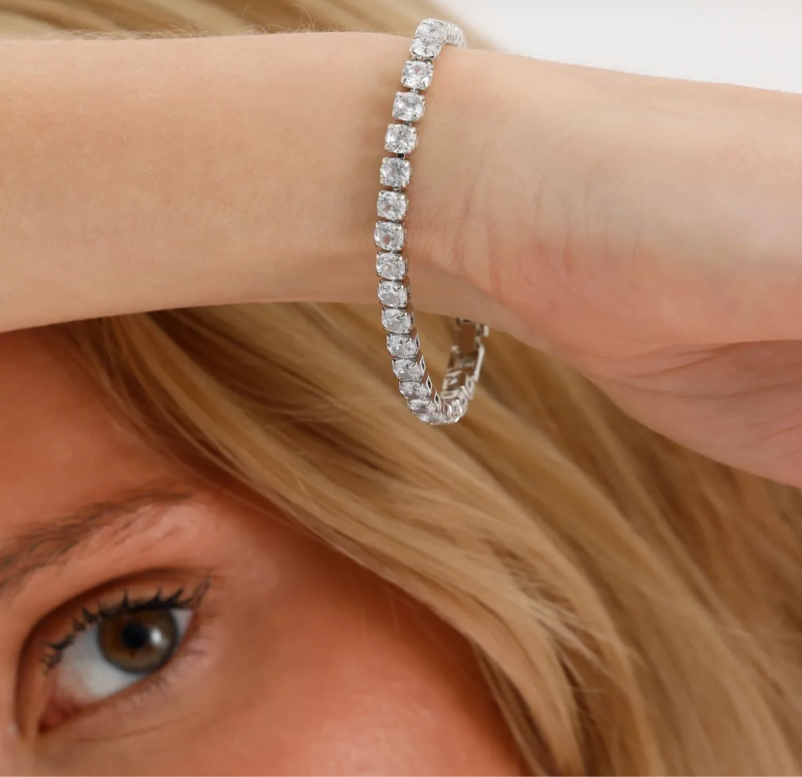 Swarovski Crystal & Zirconia Bracelet – 15cm | 4mm Shine