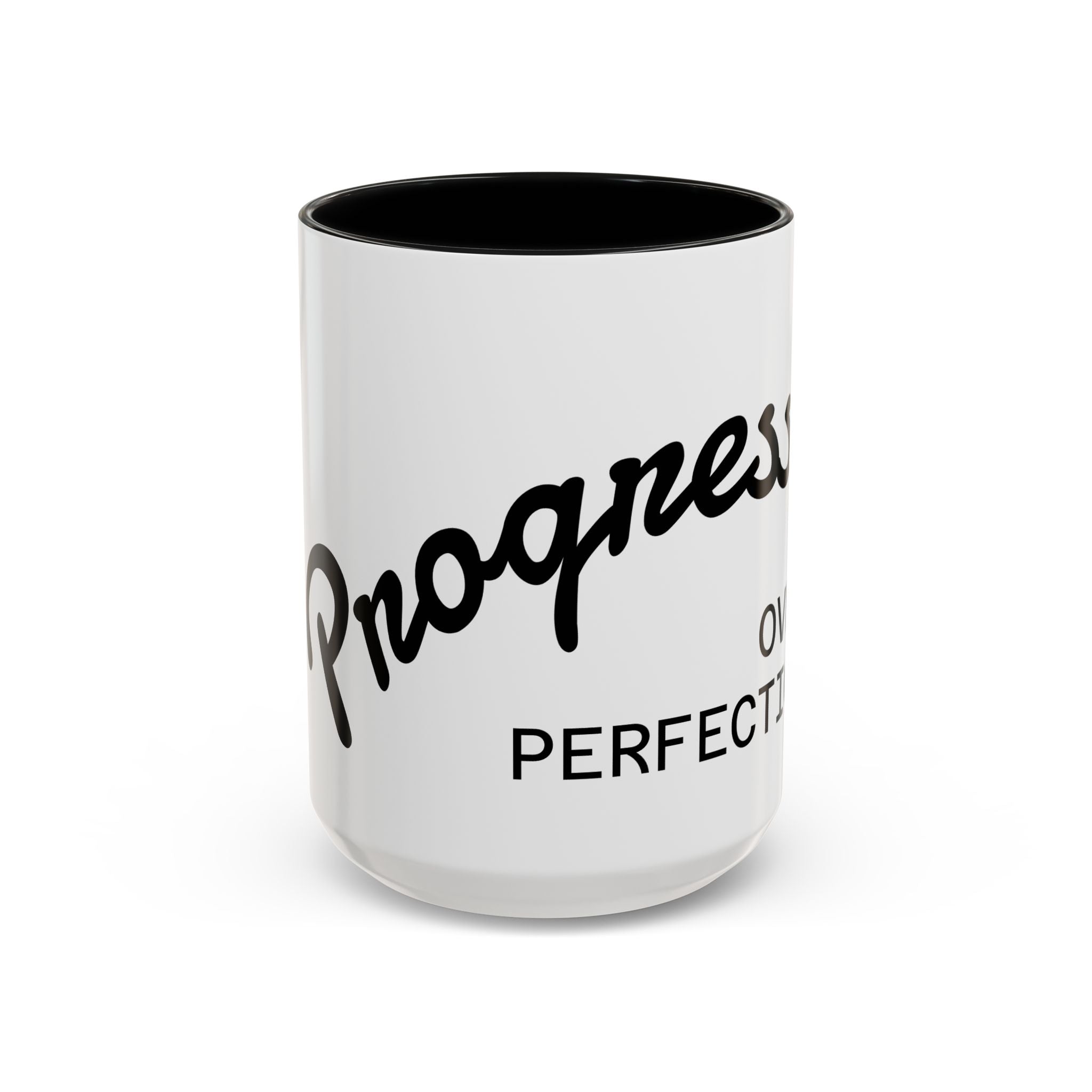 Quote Coffee Mug - Embrace Progress Over Perfection, Motivational Gift, Office Decor, Inspirational Drinkware, Daily Reminder