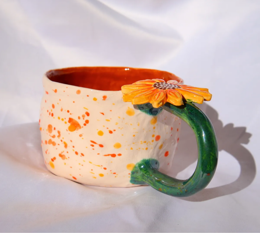 Sunflower Bloom – Handmade Floral Ceramic Mug