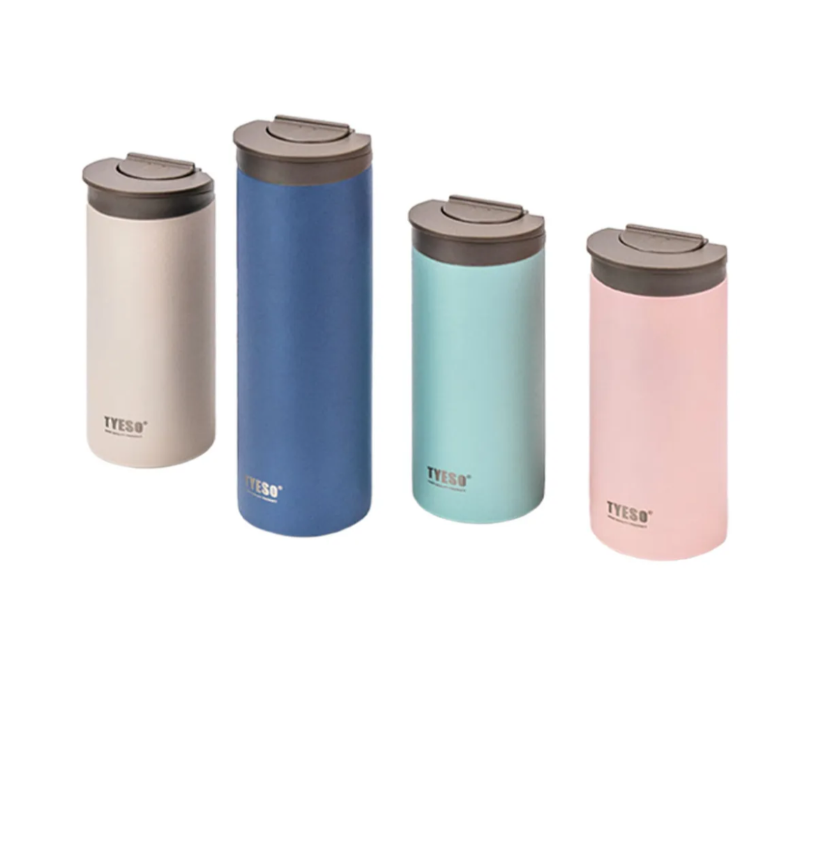 Tyeso Stainless Steel Vacuum Flat Thermos – 360ml with Handle