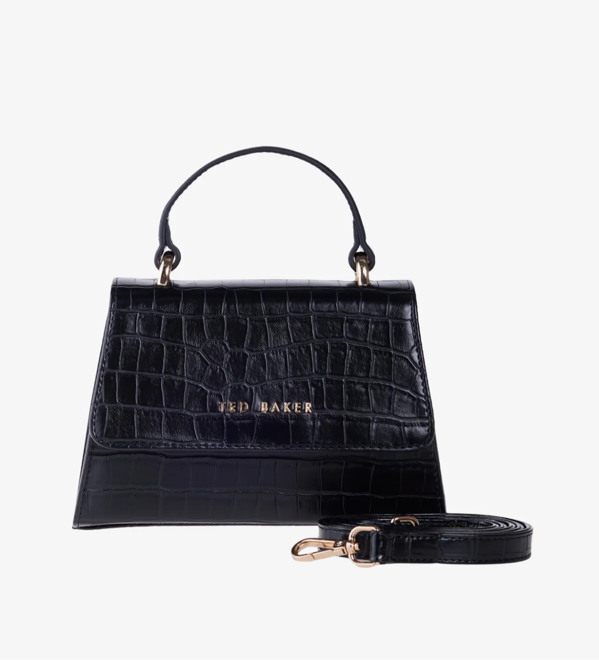 ✨ Ted Baker Croco-Embossed Mini Handbag – Chic & Timeless