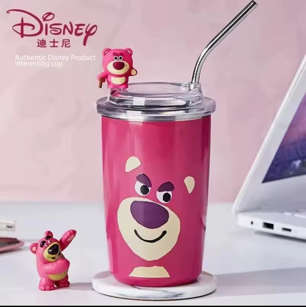 Disney Toy Story Lotso Stainless Steel Vacuum Cup with Straw – 304 Grade