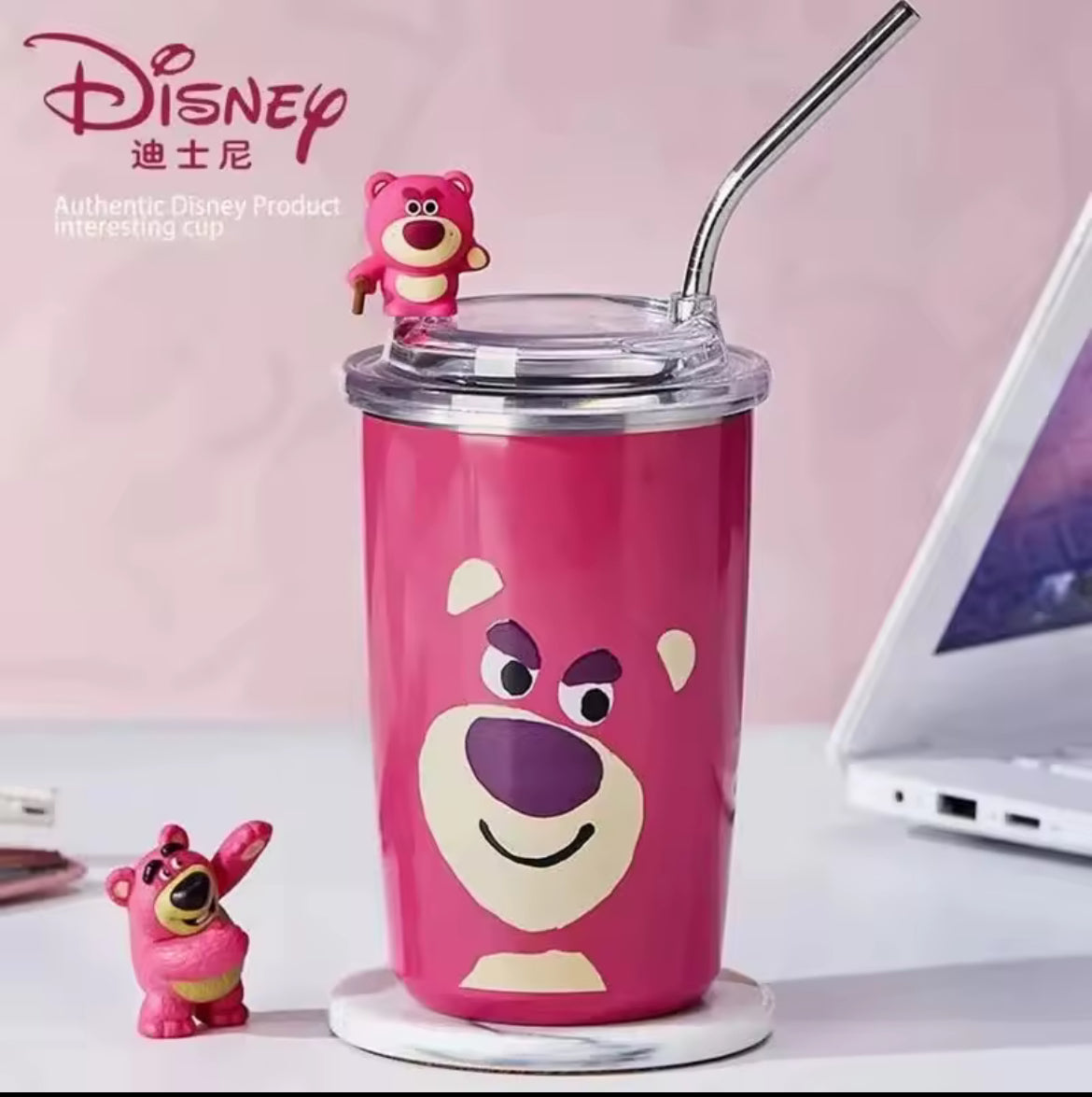 Disney Toy Story Lotso Stainless Steel Vacuum Cup with Straw – 304 Grade