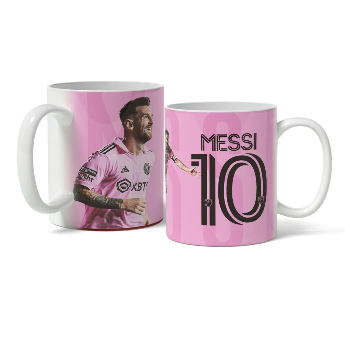 Pink Lionel Messi #10 Coffee Cup – Sip in Champion Style