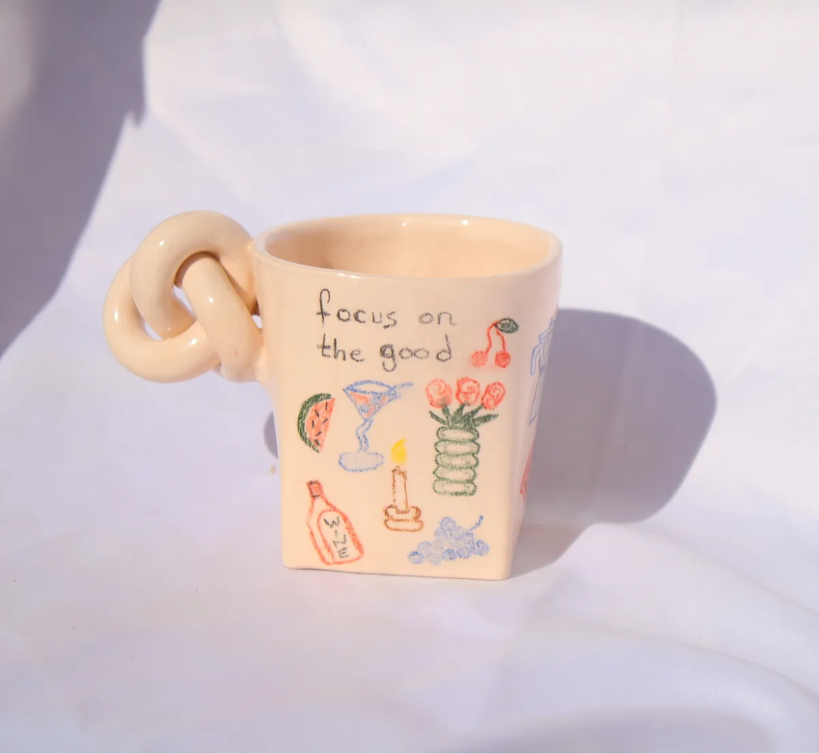 Lily & Loly Ceramics Hand-Drawn Mug – 150ml of Artistic Charm
