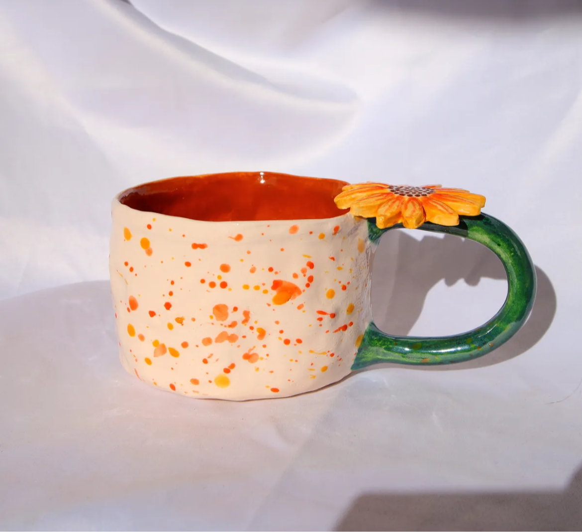 Sunflower Bloom – Handmade Floral Ceramic Mug