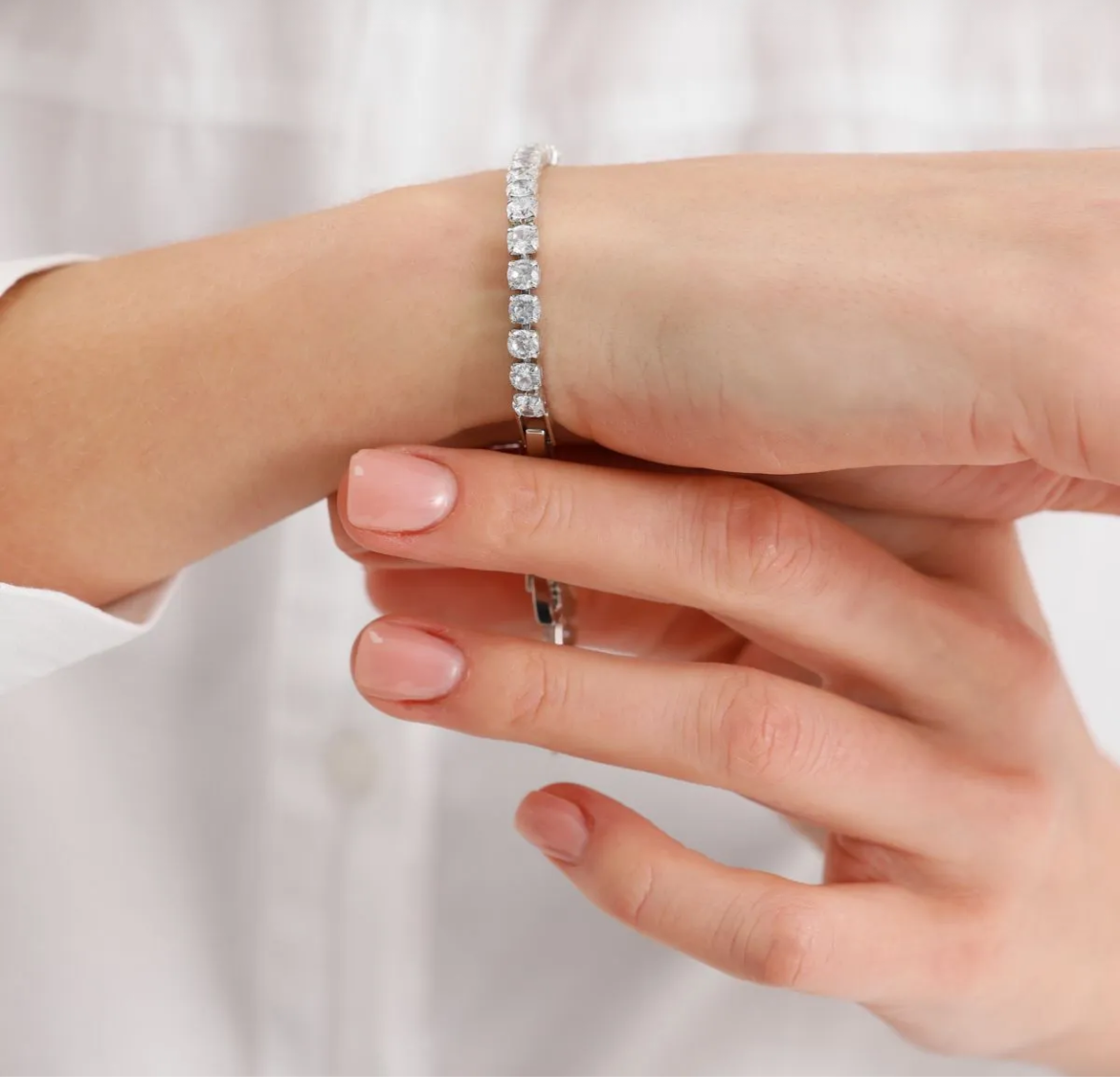 Swarovski Crystal & Zirconia Bracelet – 15cm | 4mm Shine