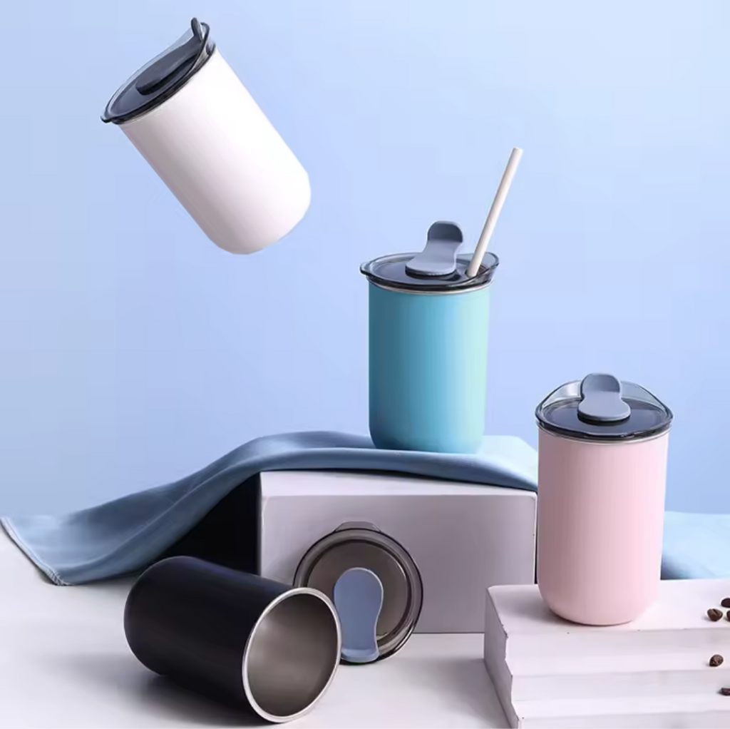 Stainless Steel Insulated Coffee Mug with Lid – 300ml