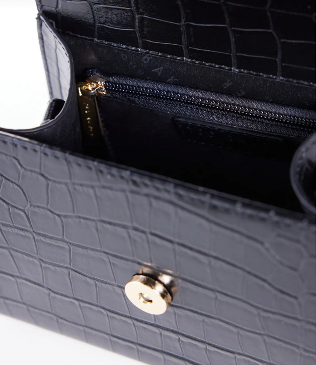 ✨ Ted Baker Croco-Embossed Mini Handbag – Chic & Timeless