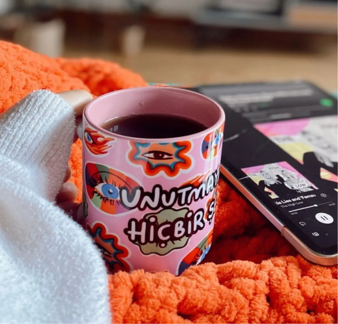 Groove & Brew – Diskotek Hand-Drawn Mug (9.5×8cm)