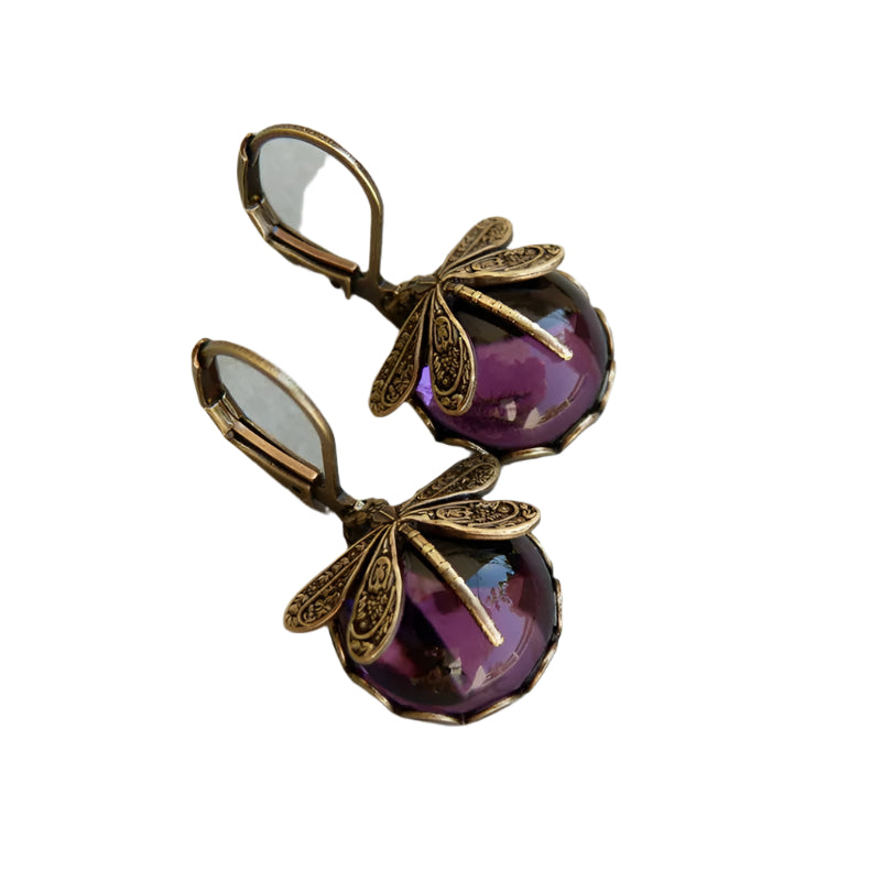Vintage Moonstone Charm Earrings