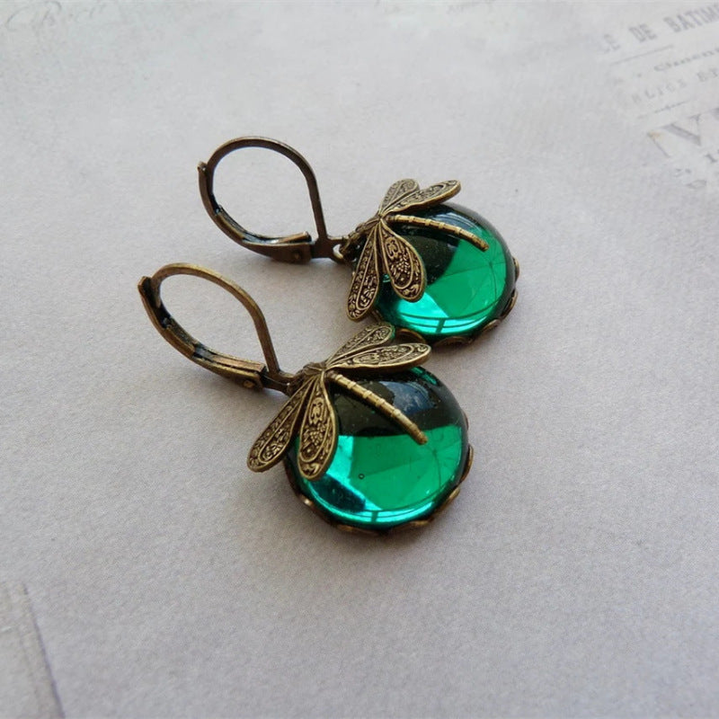 Vintage Moonstone Charm Earrings