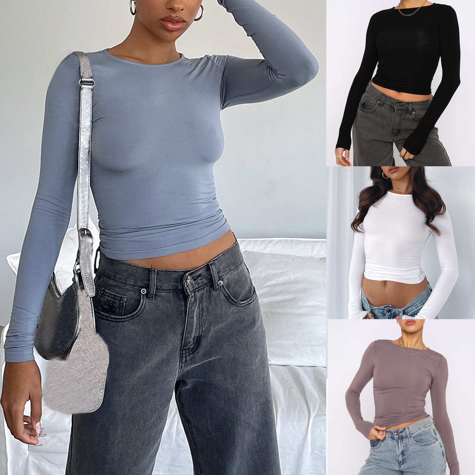 Chic & Sleek: Women’s Slim Fit Long-Sleeve Pullover