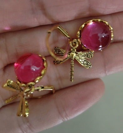 Vintage Moonstone Charm Earrings