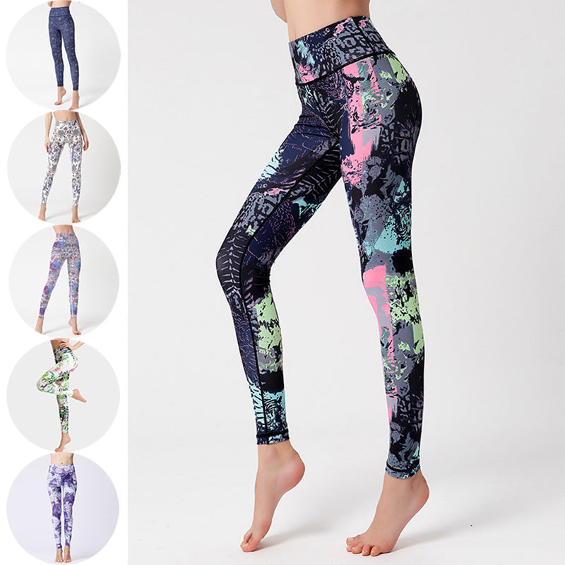 VibeFlex™ Tie-Dye Sculpt Leggings – High Waist Push-Up Yoga & Workout Wear