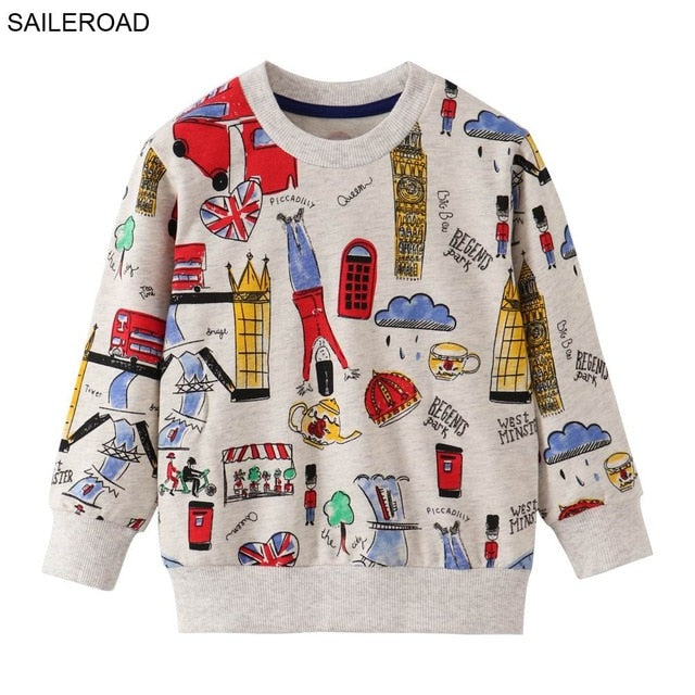 Cartoon Print Sweater