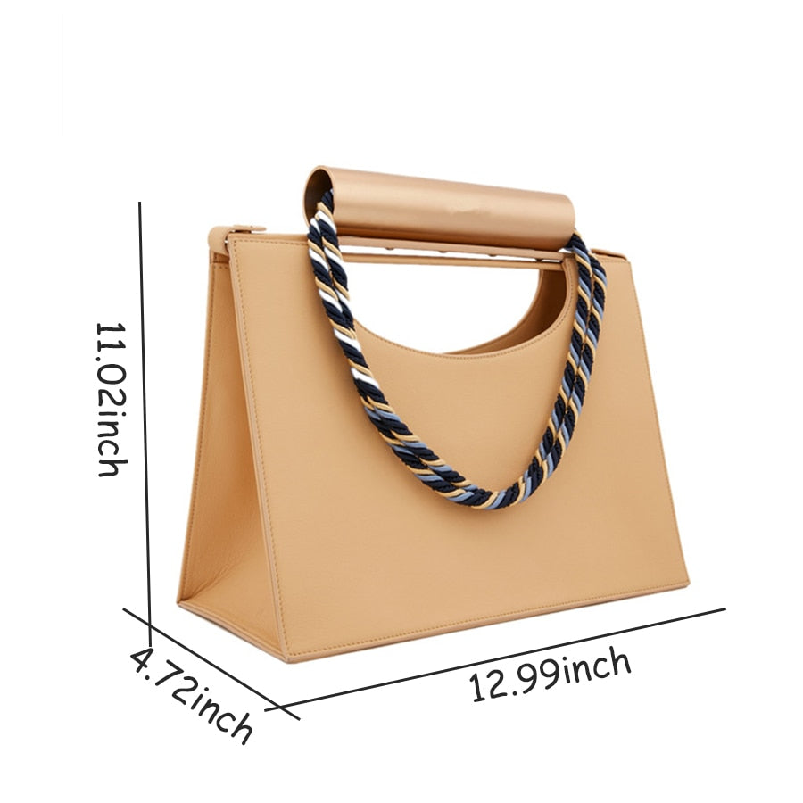 Casual Cylindrical Metal Handbag