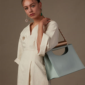 Casual Cylindrical Metal Handbag