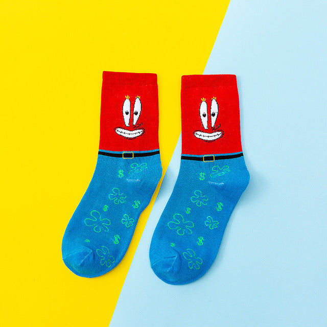 Cartoon Print Socks