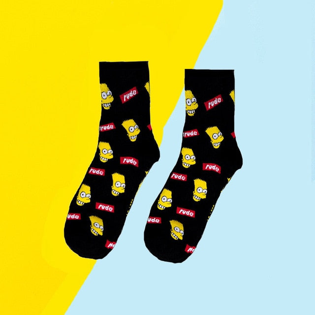 Cartoon Print Socks