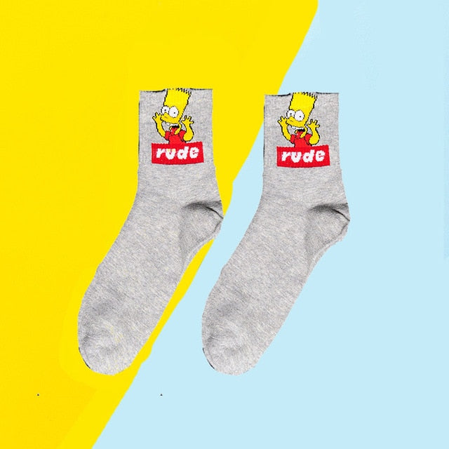 Cartoon Print Socks